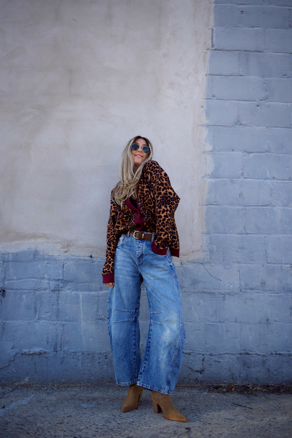 Sweatshirt Cardi - Leopard
