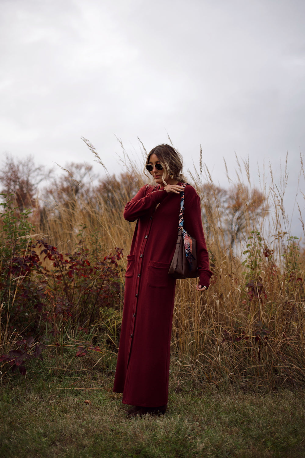 Cardi Sweater Dress - Burgundy HOW DO YOU WEAR THAT SHOP Cardi Sweater Dress - Burgundy HOW DO YOU WEAR THAT SHOP