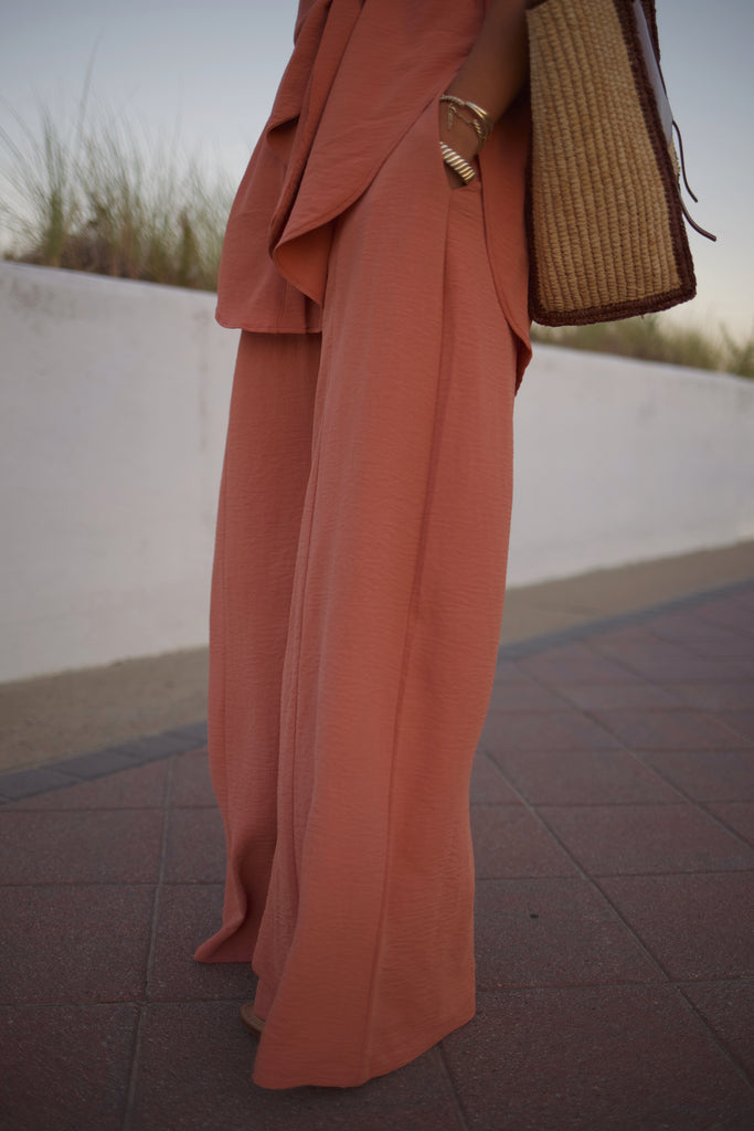 Essential Wide Leg Pant - Clay