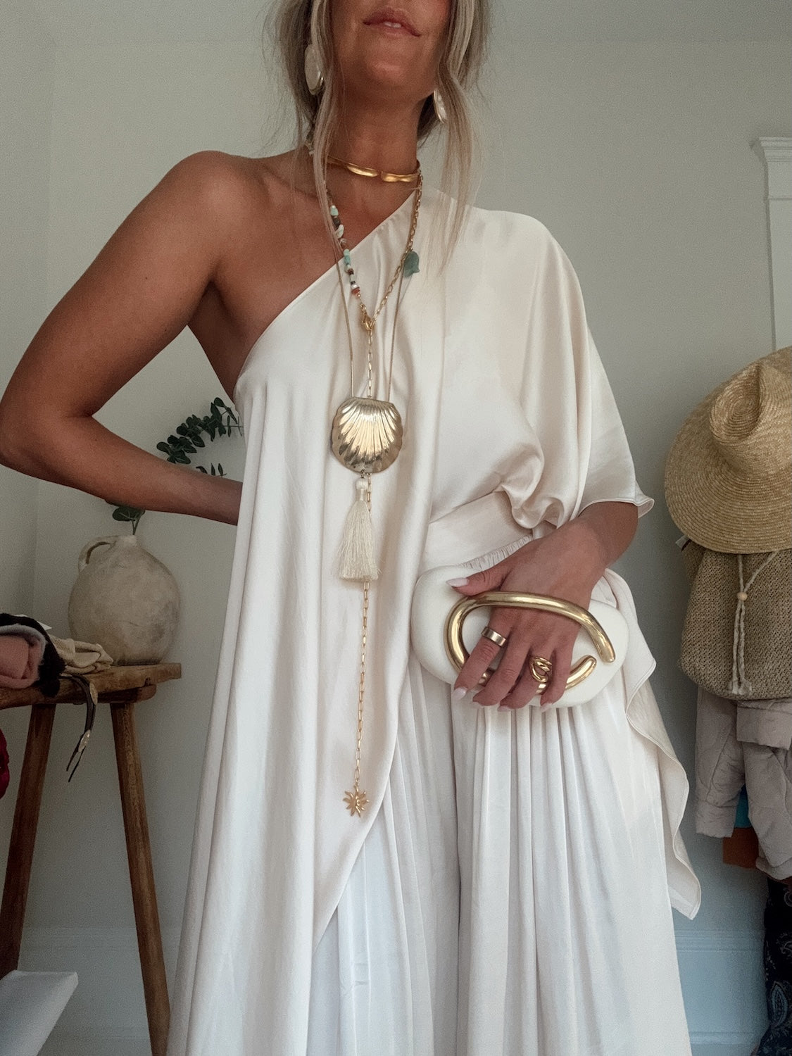 Zoey Cape Top - Vanilla