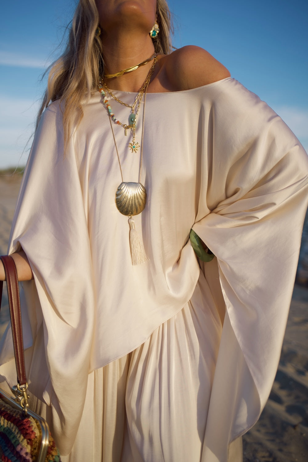 Zoey Cape Top - Vanilla