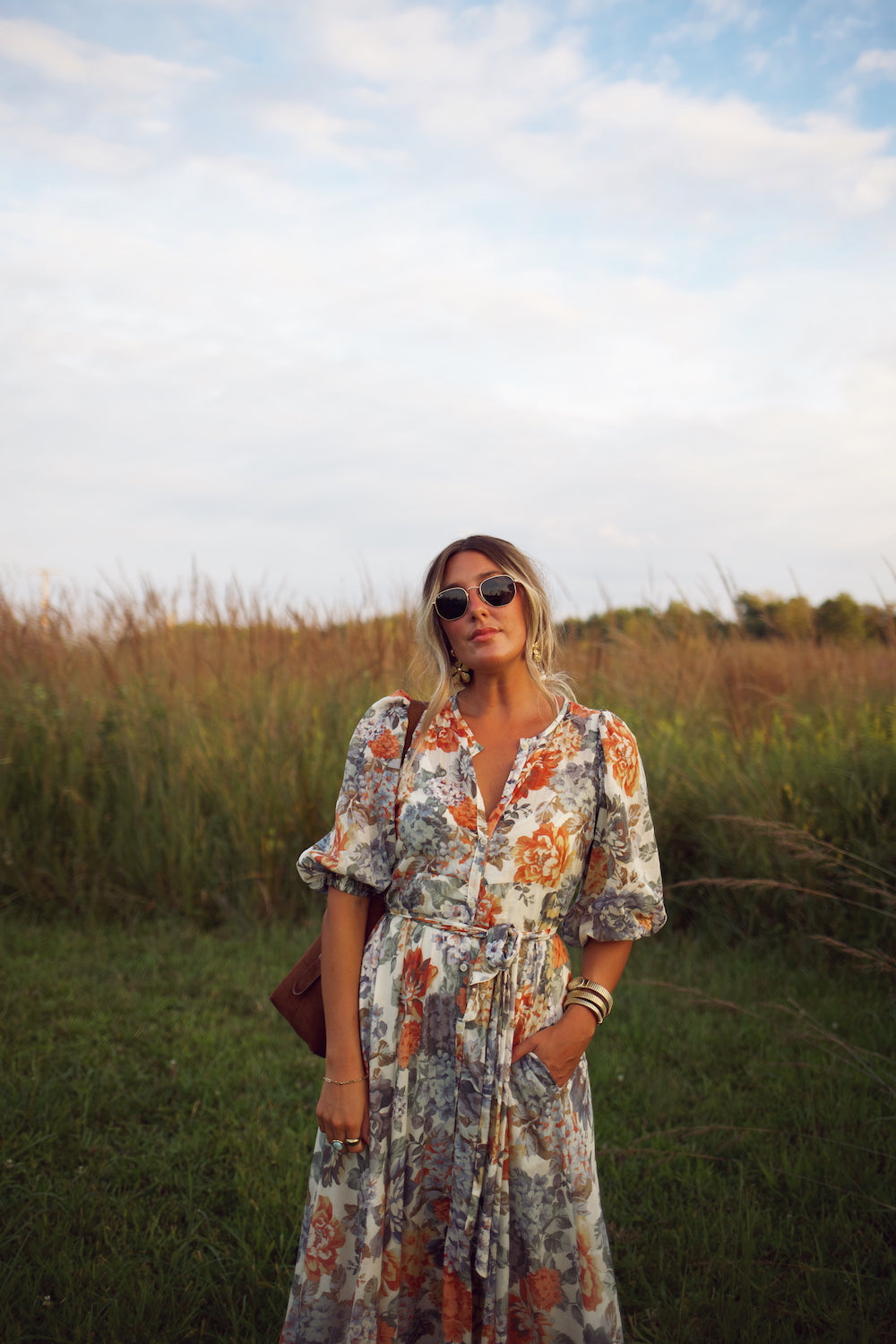 Convertible Cottage Floral Dress