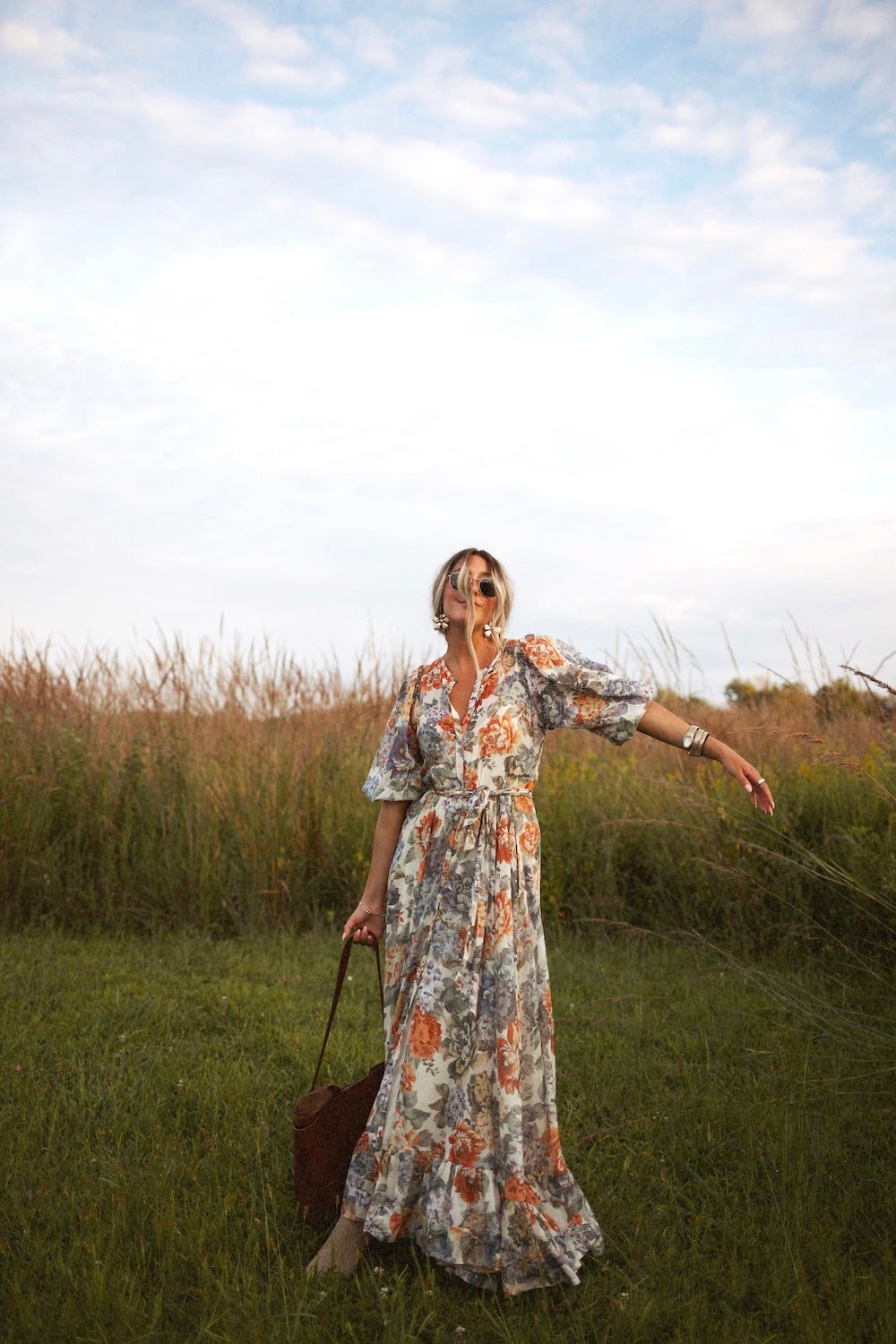 Convertible Cottage Floral Dress