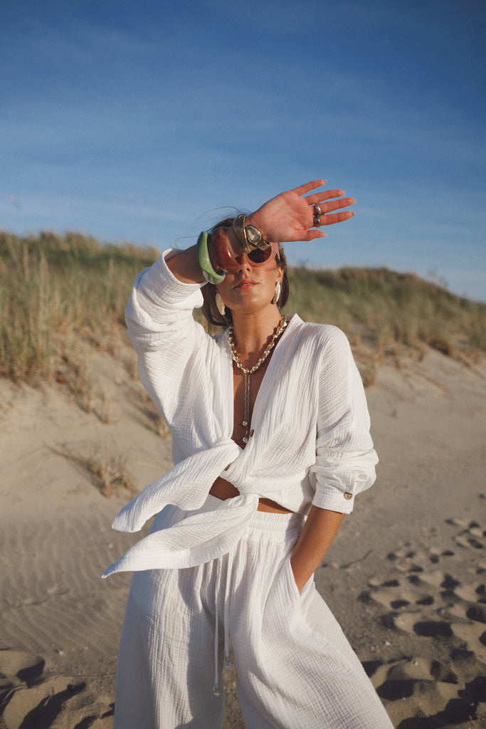 Cotton Gauze Essential Button Down - Ivory