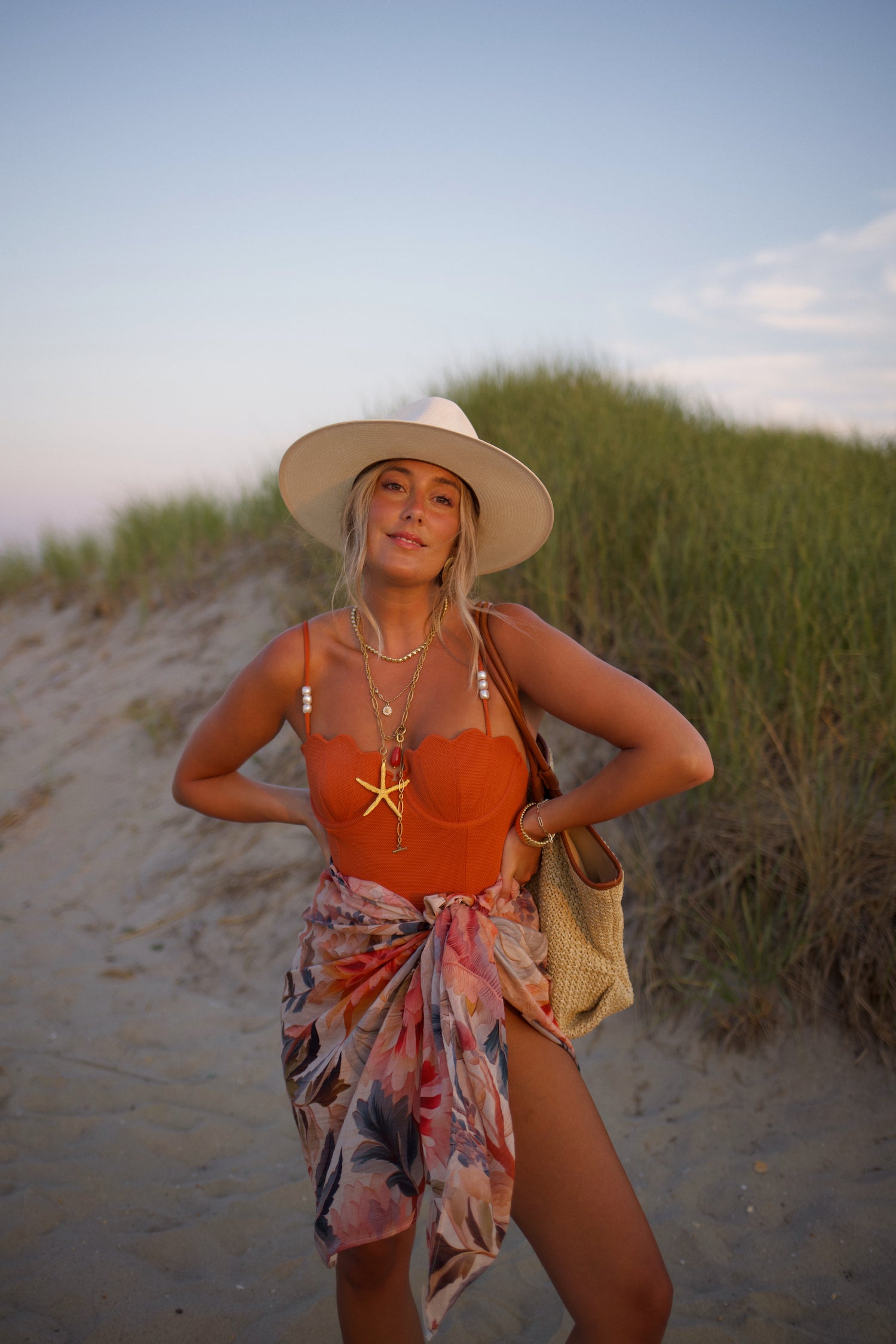 Floral Pareo - Parchment