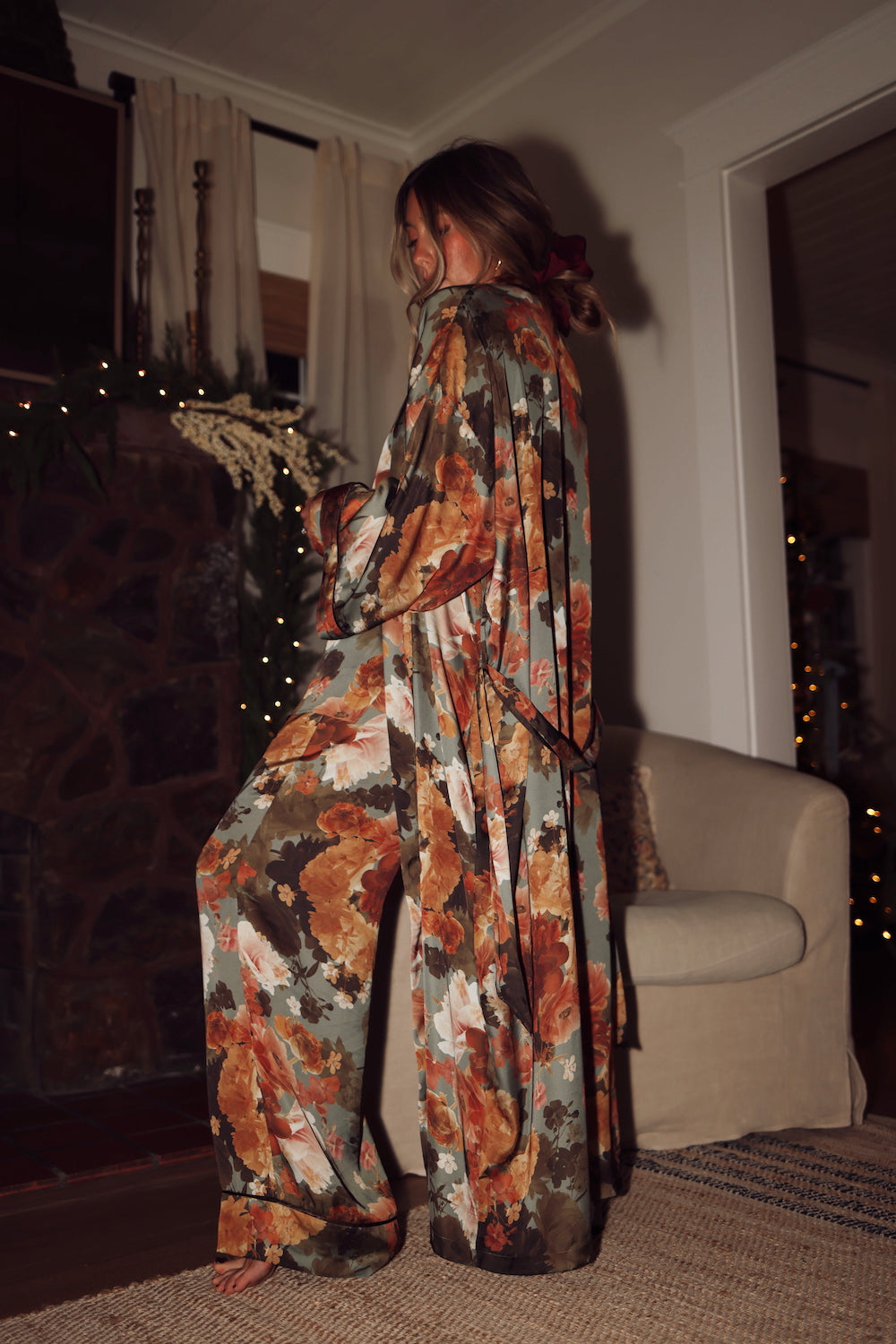 Kimono Robe - Winter Bouquet