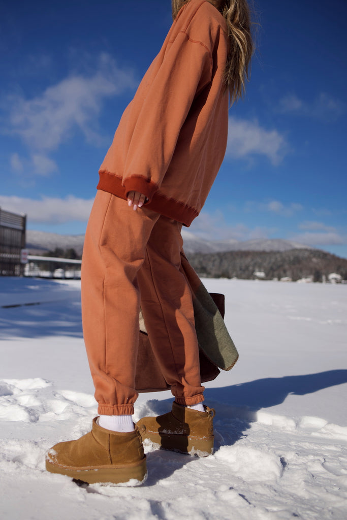 Oversized Crewneck Sweatshirt - Copper