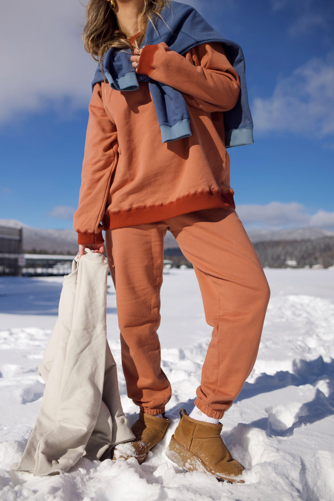 Oversized Crewneck Sweatshirt - Copper