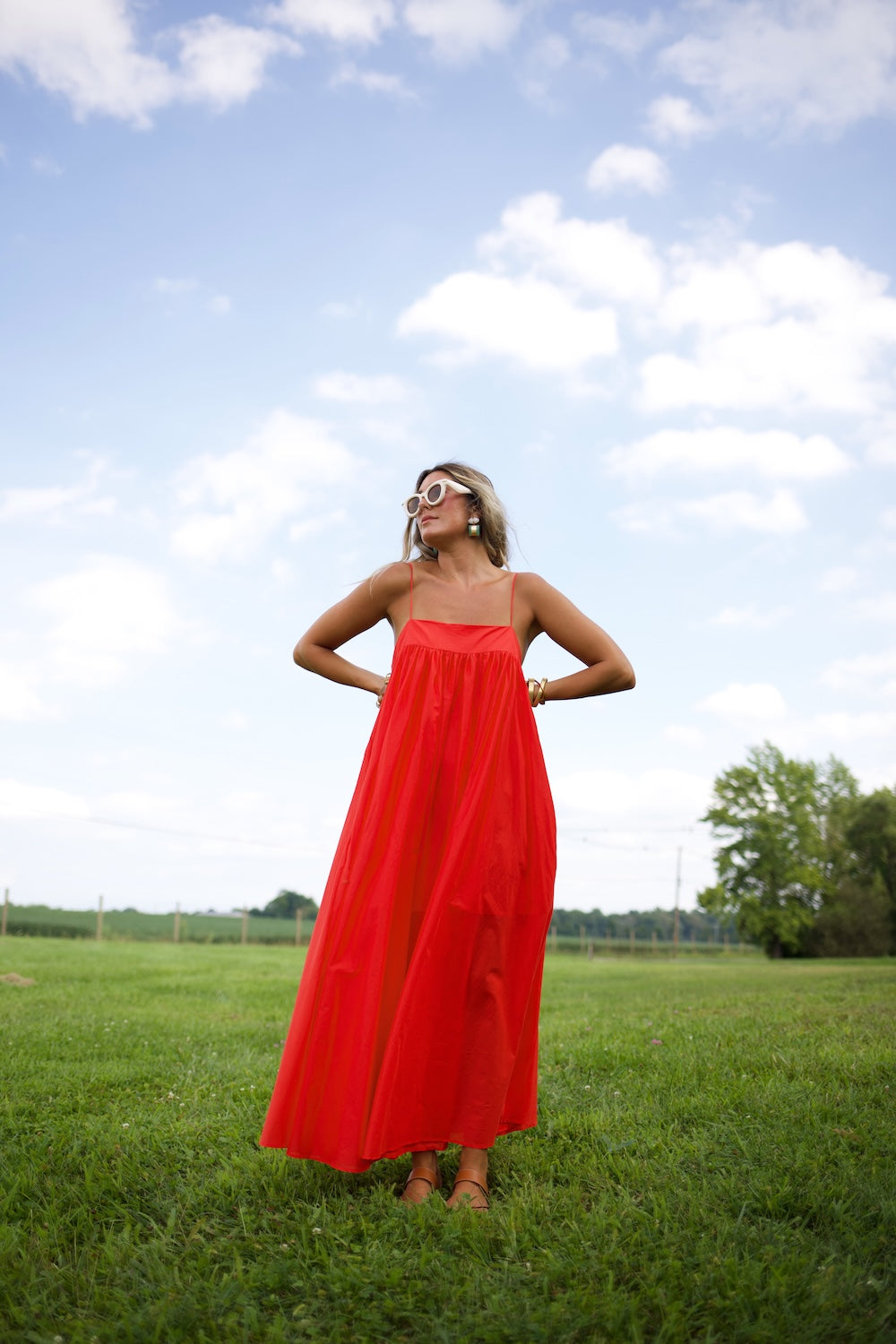 Grace Dress - Chili Pepper