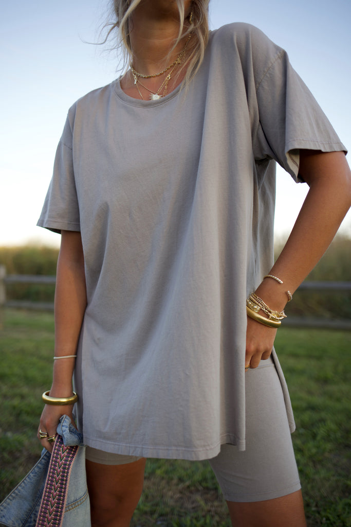 Greige Oversized Tee