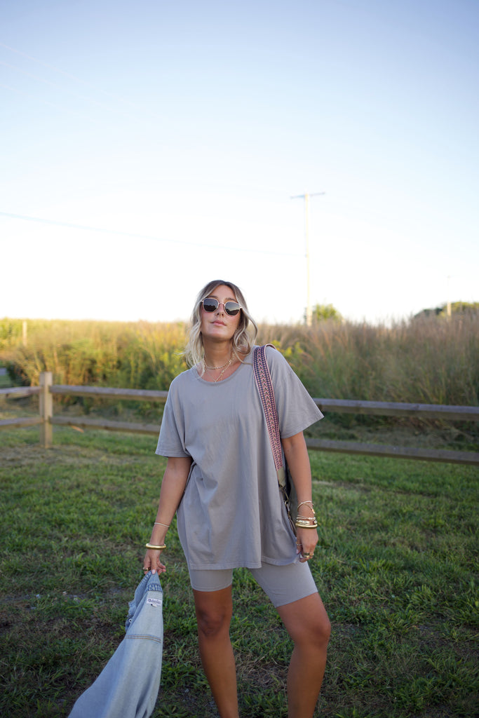 Greige Oversized Tee