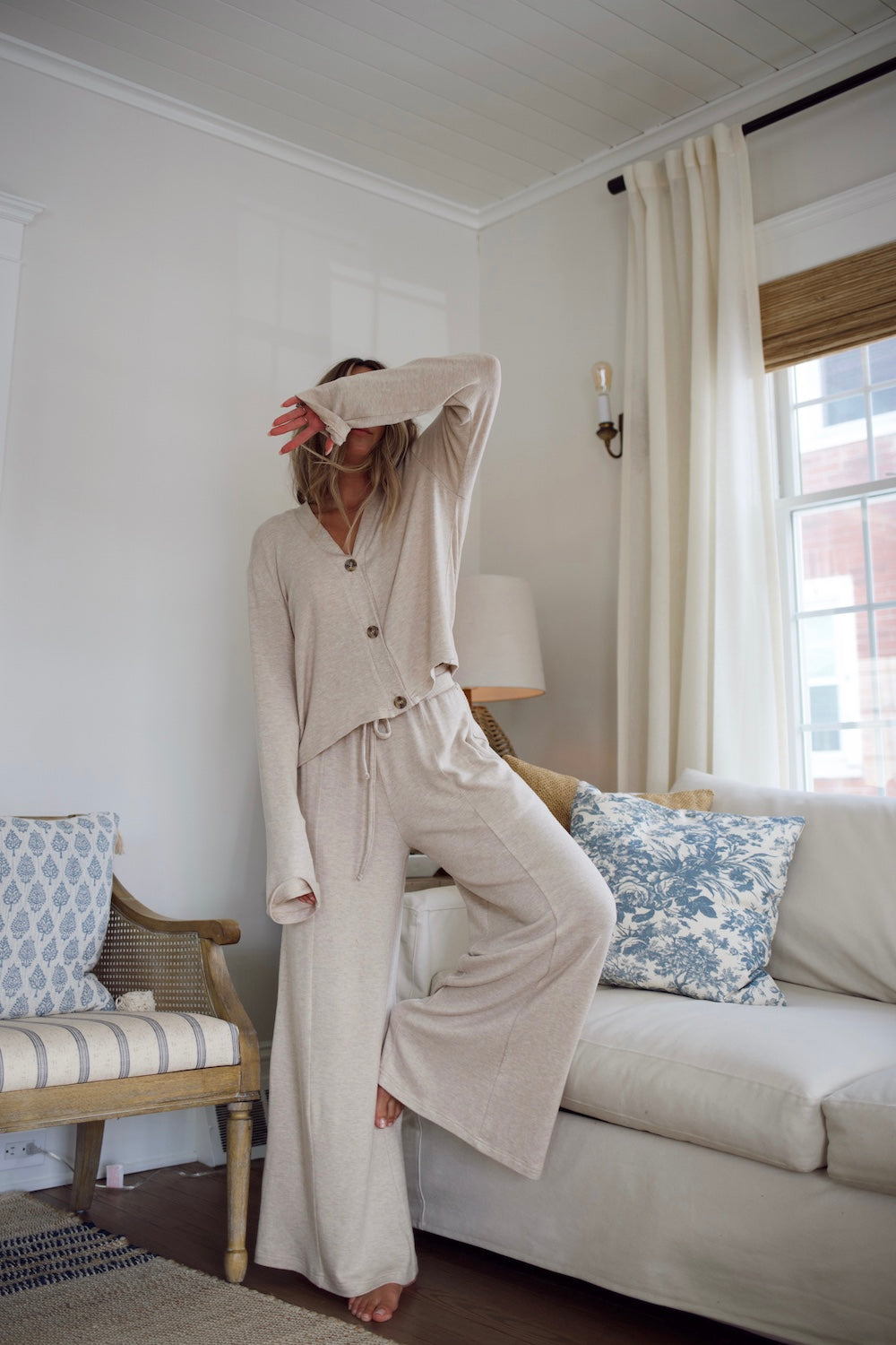 Cardi Sweater - Oatmeal Heather