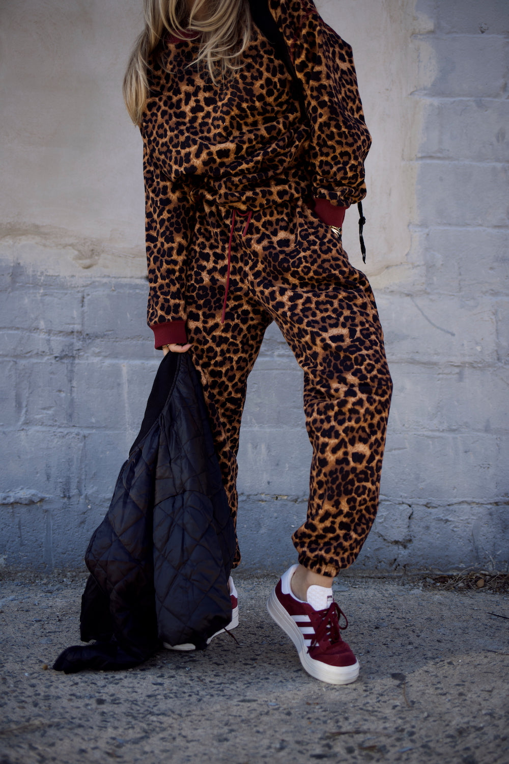 Oversized Crewneck Sweatshirt - Leopard