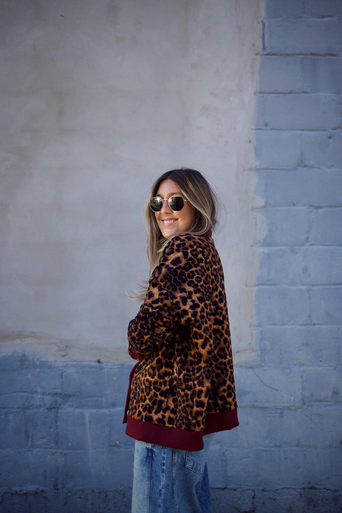 Sweatshirt Cardi - Leopard