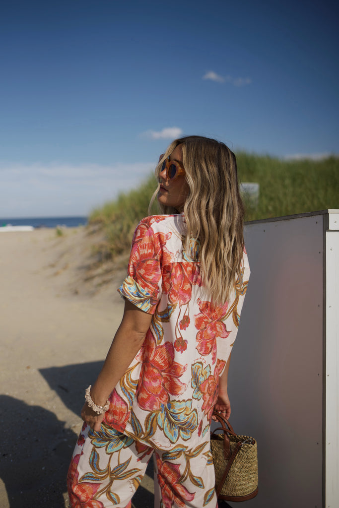 Short Sleeve Button Down - Floral