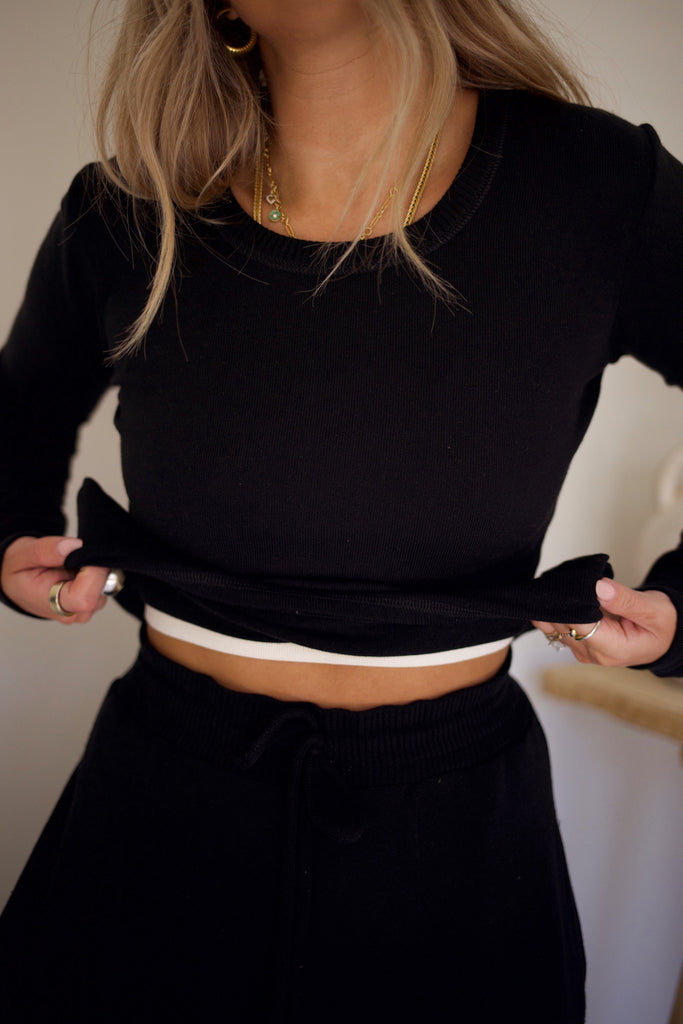 Sweater Essential Pant - Black