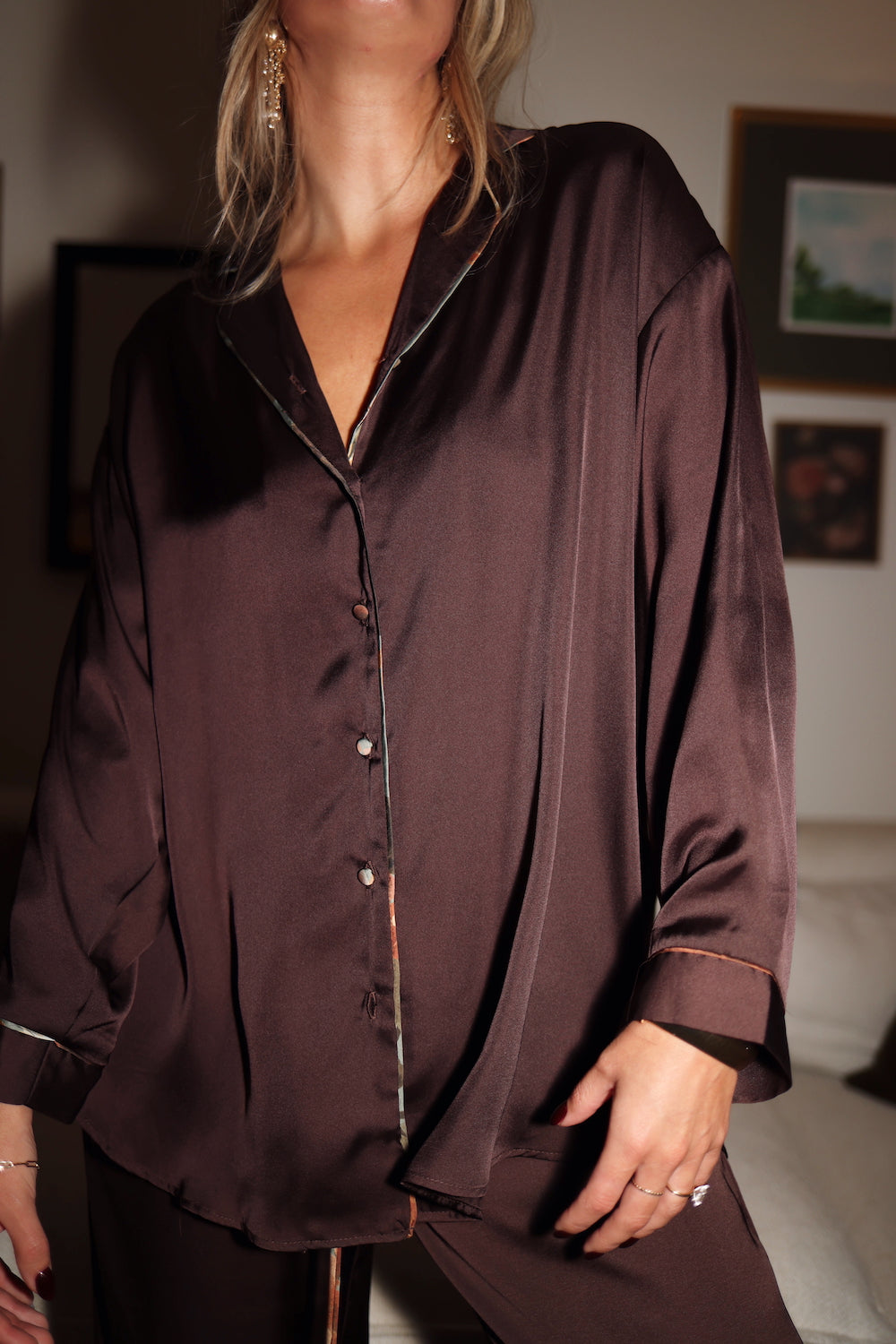 Pajama Top - Chocolate Plum