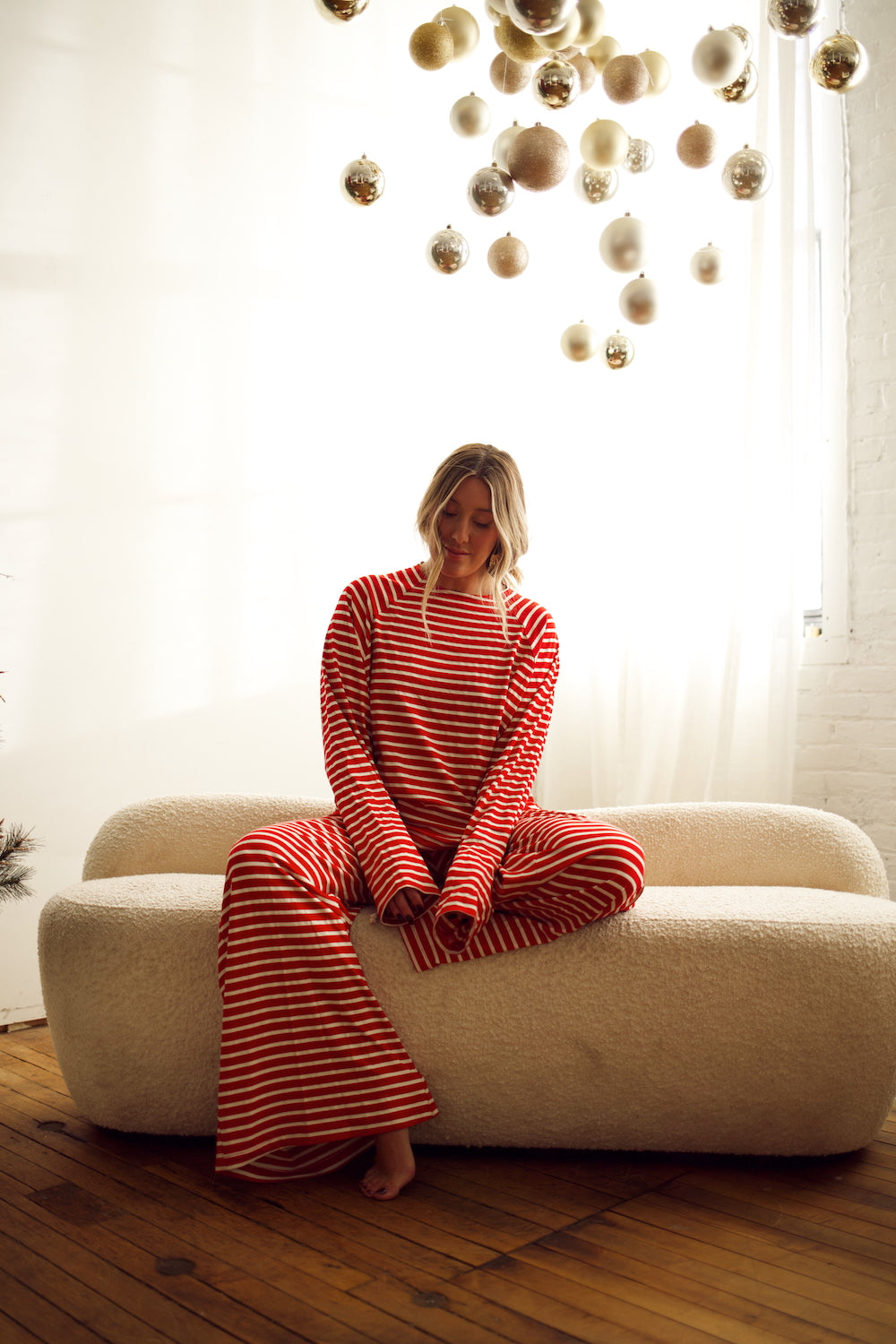 Emma Lounge Pant - Red Stripe