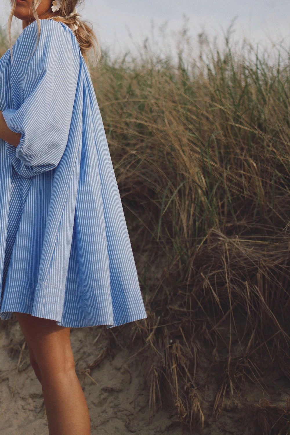 Claire Mini Swing Dress - Blue