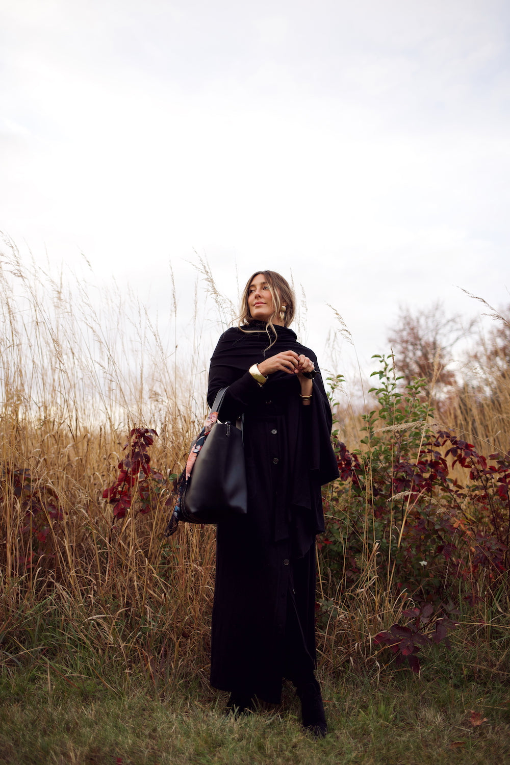 Cardi Sweater Dress - Black