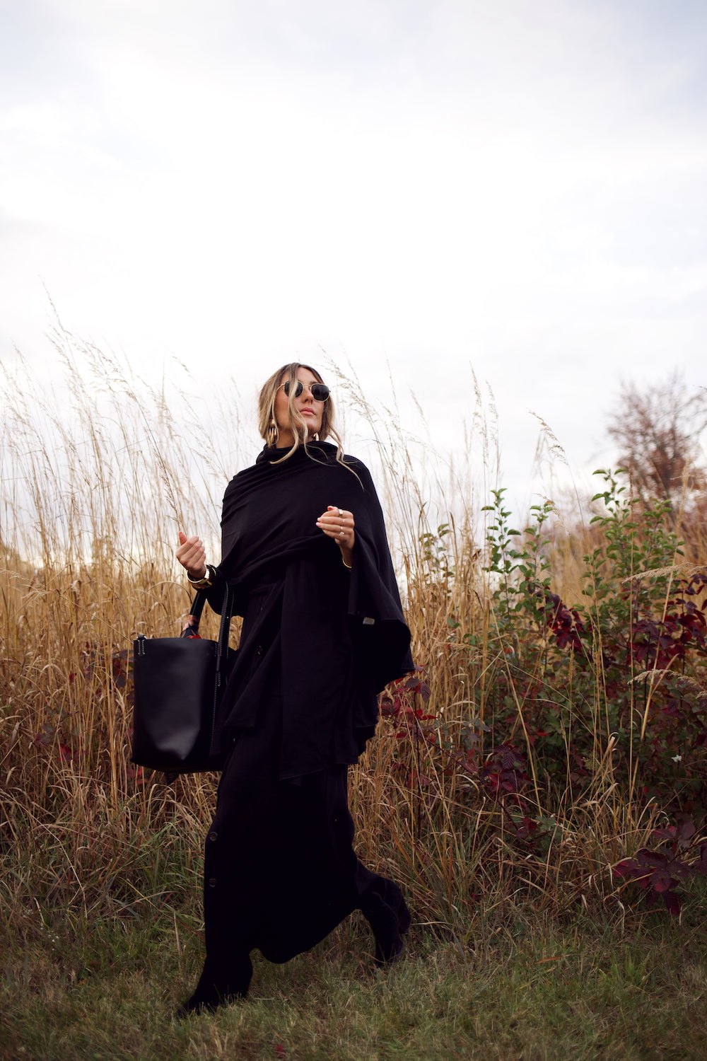 Cardi Sweater Dress - Black